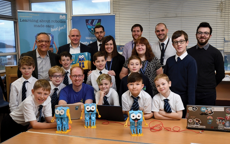 Marty the Robot joins the teaching team at Dalgety Bay Primary School