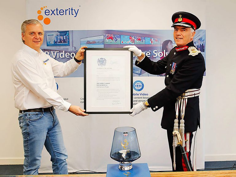 Exterity’S CEO presented with Queen’s Award for enterprise