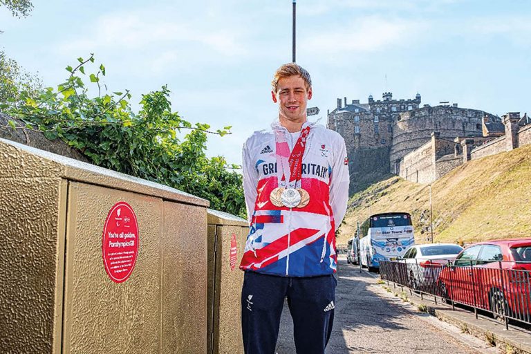 Virgin Media paints cabinets gold in Edinburgh to celebrate ParalympicsGB