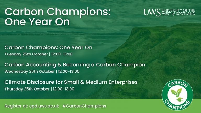 UWS expands reach of Carbon Reduction Training Programme for Businesses