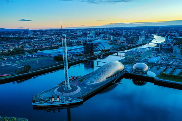 Glasgow Science Centre sunrise